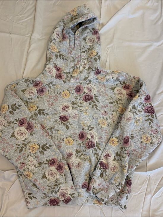 Abercrombie & Fitch Sweaters - Abercrombie & Fitch Soft A&F Floral Fleece Sunday Pullover Hoodie XS